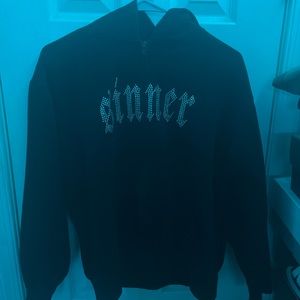 Sinner studded zip up
